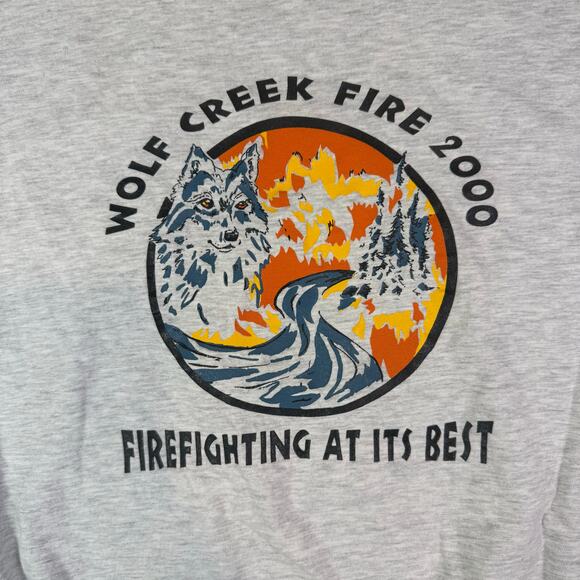 VTG Hanes Wolf Creek Fire 2000 retro streetwear graphic tshirt mens XL - Picture 3 of 8